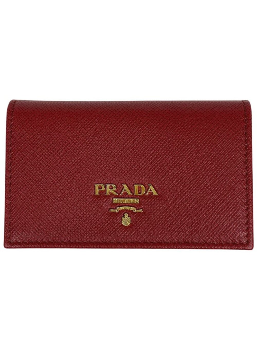 Prada Card Case Saffiano Leather Red
